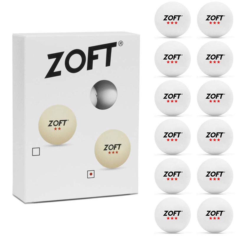 Zoft Table Tennis Ball 3 Star (12 Pack)