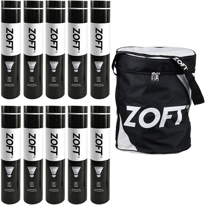 Zoft Club Badminton Shuttlecock (120) & Storage Bag