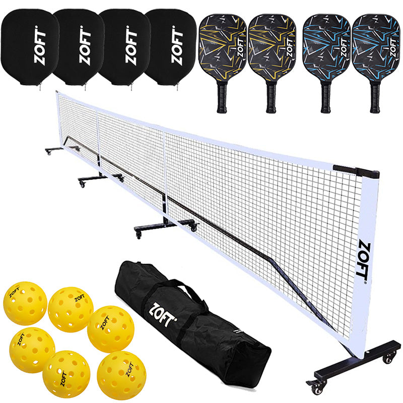 Zoft Wheeled Pickleball Set