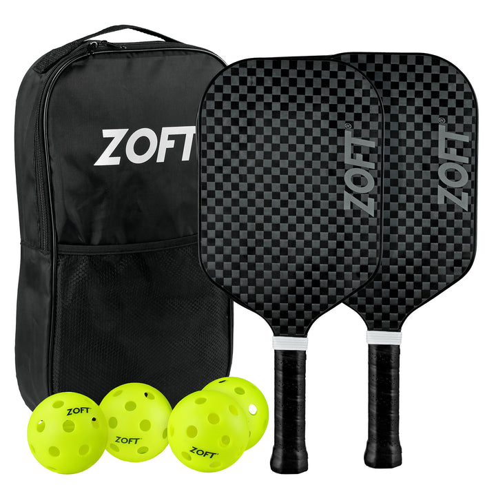 Zoft 12k Carbon Pickleball Paddle & Ball Set