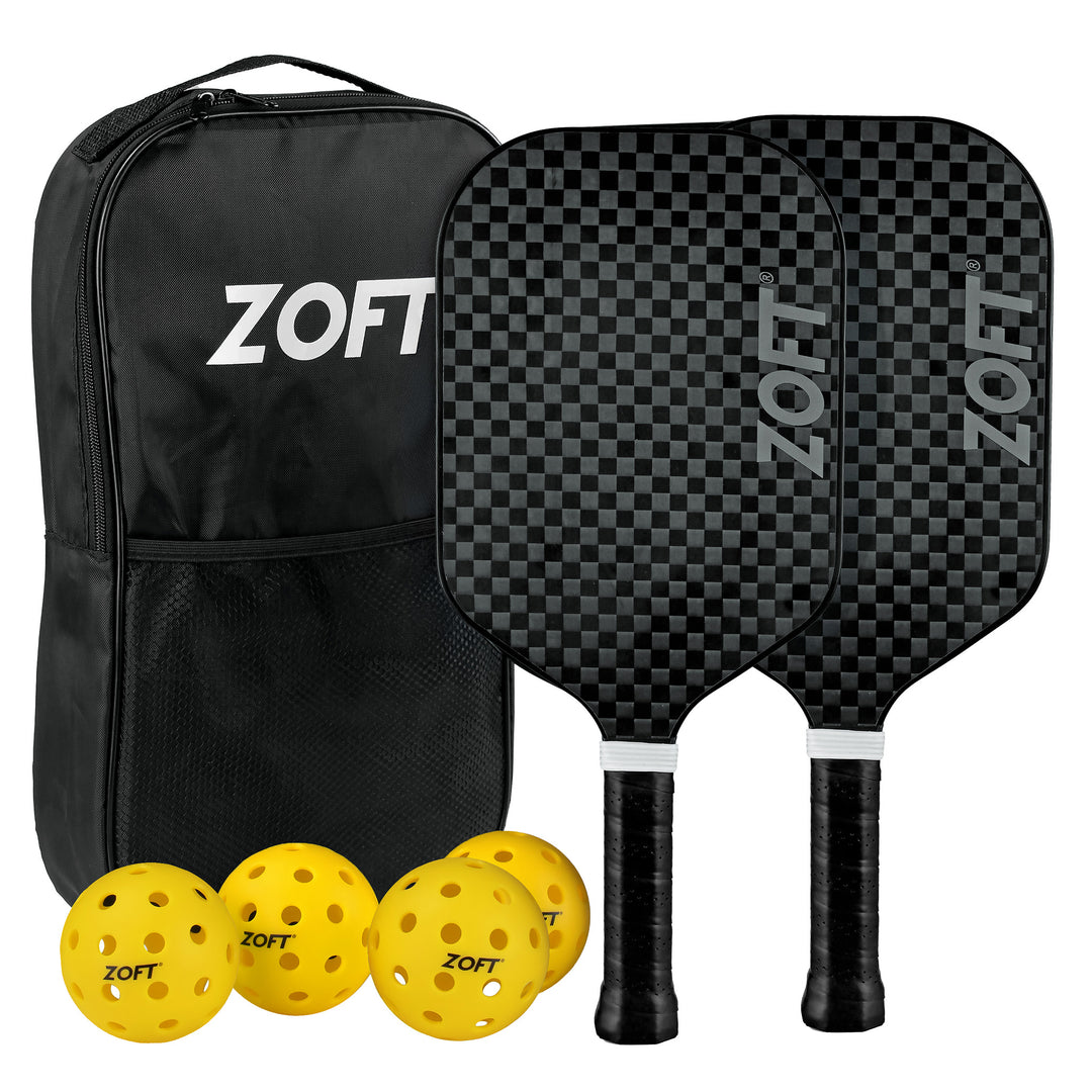 Zoft 12k Carbon Pickleball Paddle & Ball Set