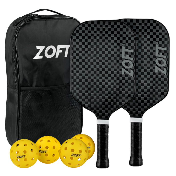 Zoft 12k Carbon Pickleball Paddle & Ball Set