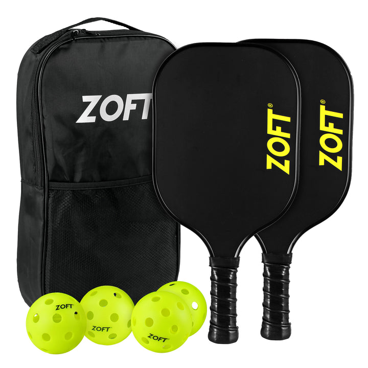 Zoft Fibreglass Pickleball Paddle & Ball Starter Set