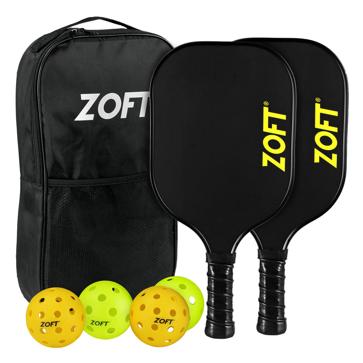 Zoft Fibreglass Pickleball Paddle & Ball Starter Set