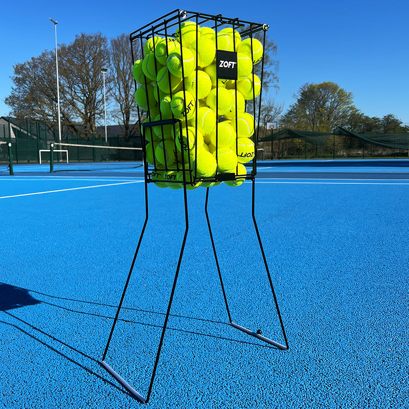 Zoft Tennis Ball Hopper & Stand