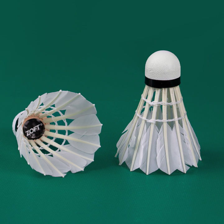 Zoft Feather Badminton Shuttlecock (12)