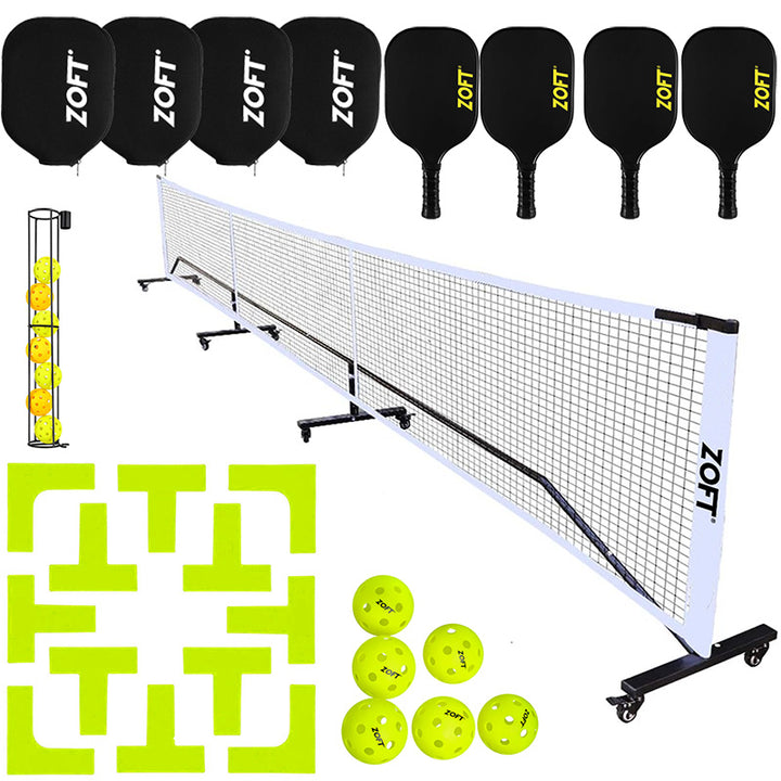 Zoft Wheeled Pickleball Set