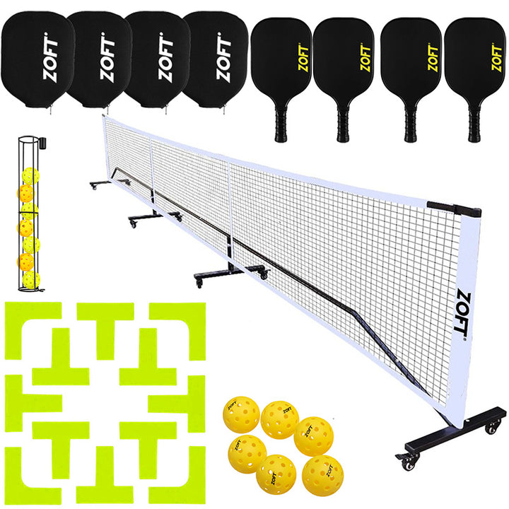 Zoft Wheeled Pickleball Set