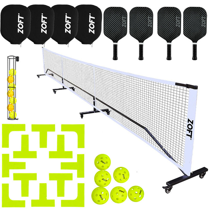Zoft Wheeled Pickleball Set