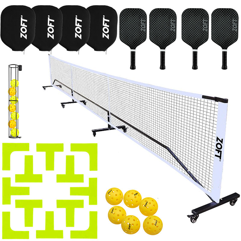 Zoft Wheeled Pickleball Set