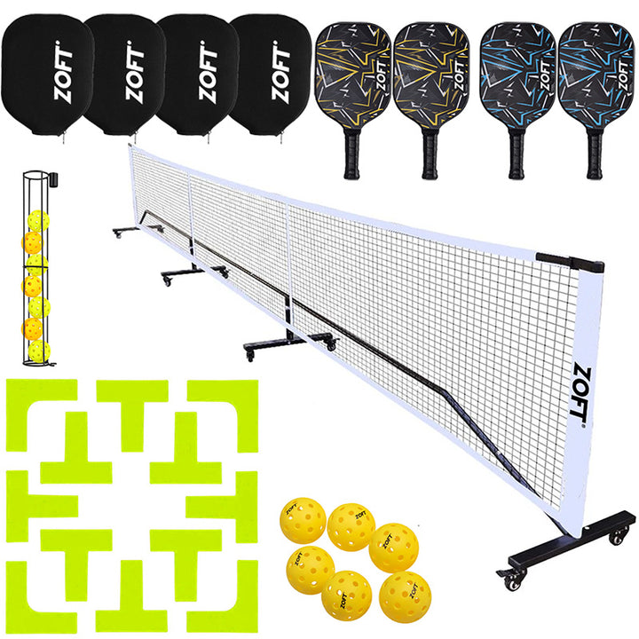 Zoft Wheeled Pickleball Set